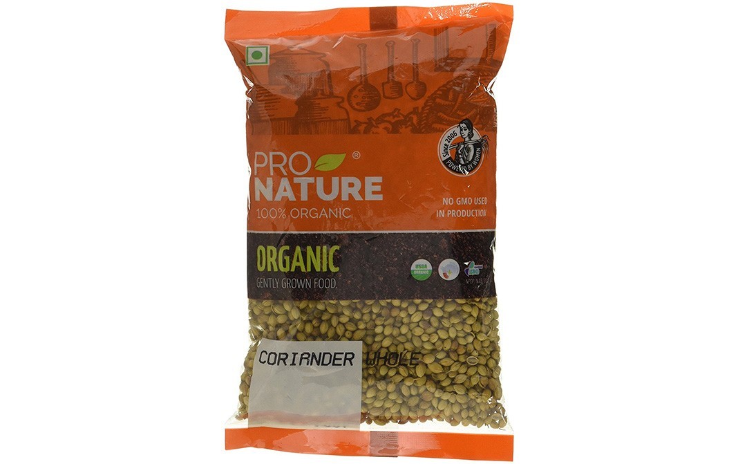 Pro Nature Organic Coriander Whole    Pack  100 grams